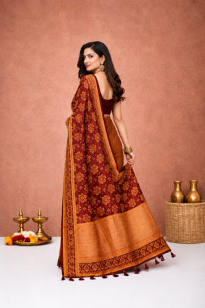 Handmade Mandu Maheshwari Silk Saree