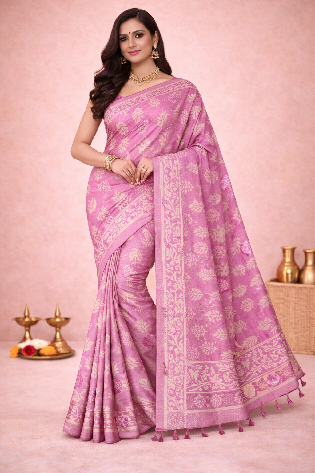 Handmade Mandu Maheshwari Silk Saree - Image 4